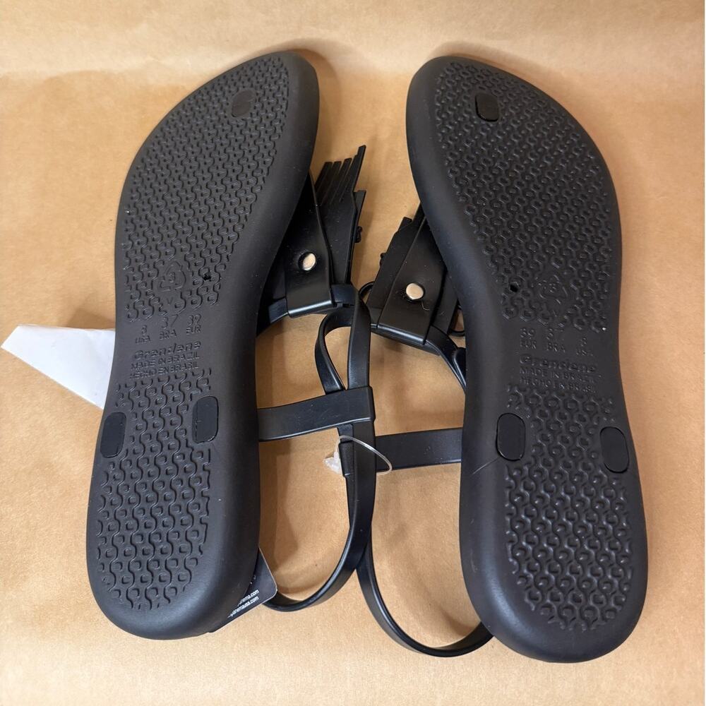 Brand New Ipanema Tassy Black Fringe Sandals Sz 8-Jelly - Picture 7 of 7